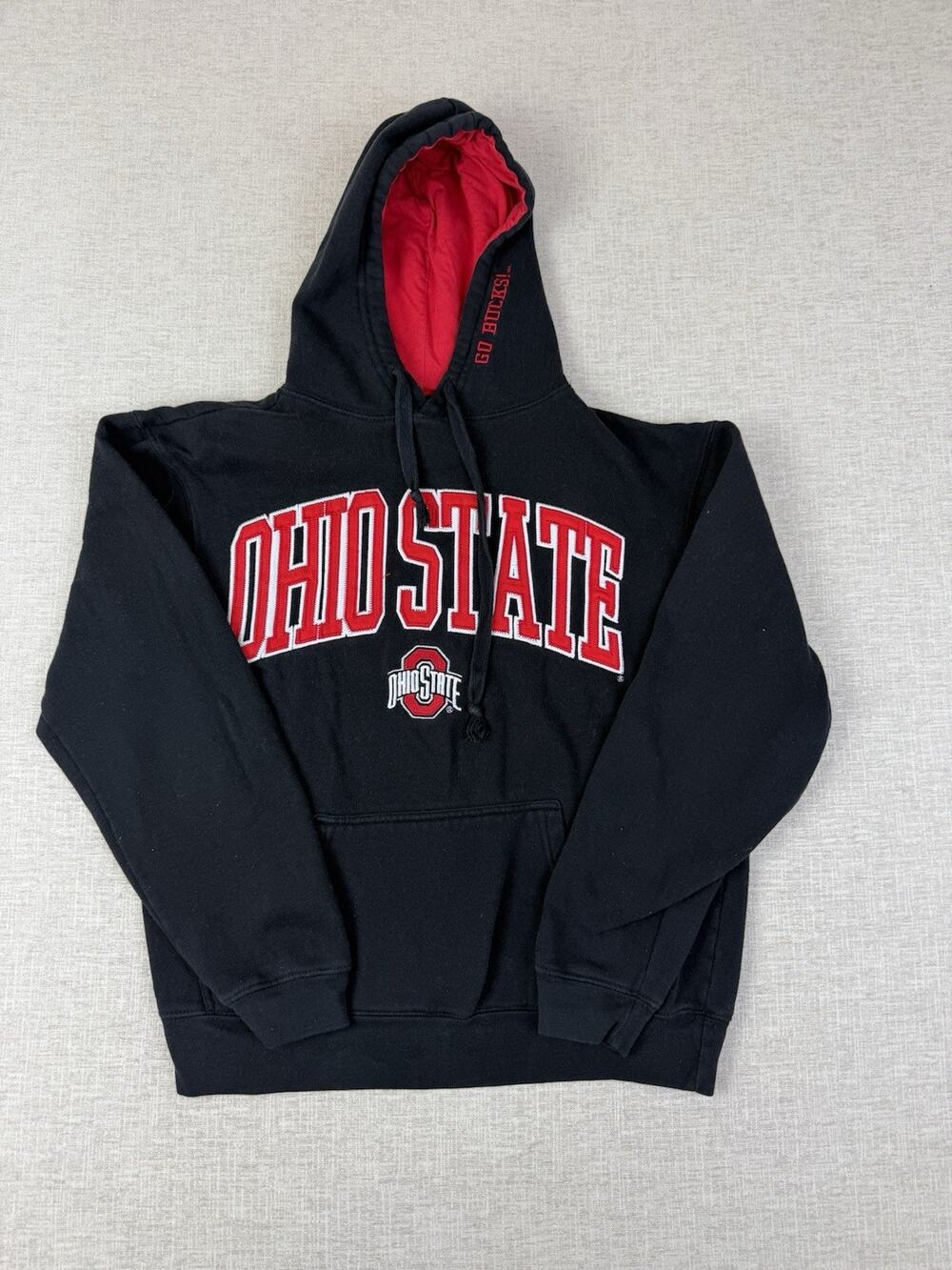 Scarlet & Gray Ohio State Hoodie Men’s Small Black Buckeyes NCAA